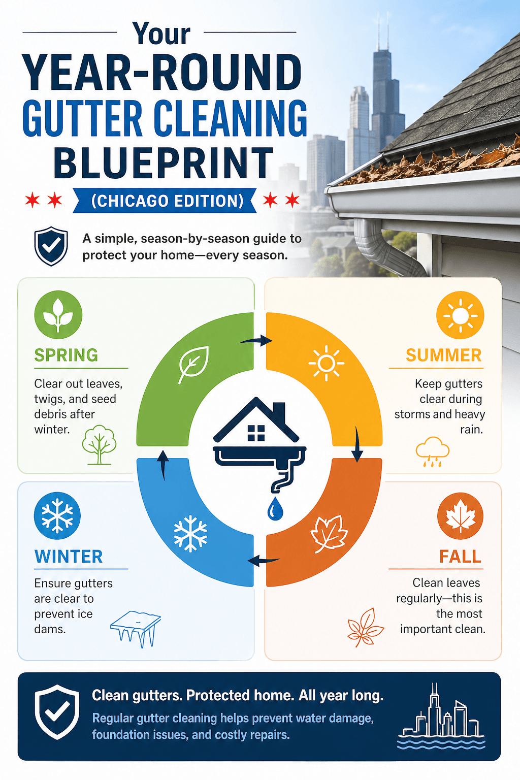 Chicago gutter cleaning schedule