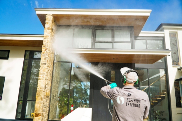 power washing exterior of house